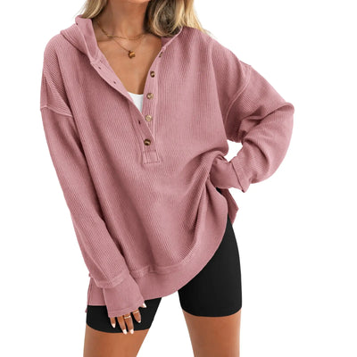 Roman Avell Oversized Quarter-Button Pullover