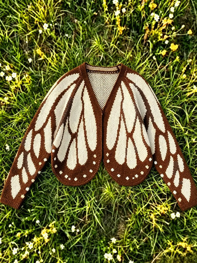 Roman Avell Butterfly Wings Knit Cardigan