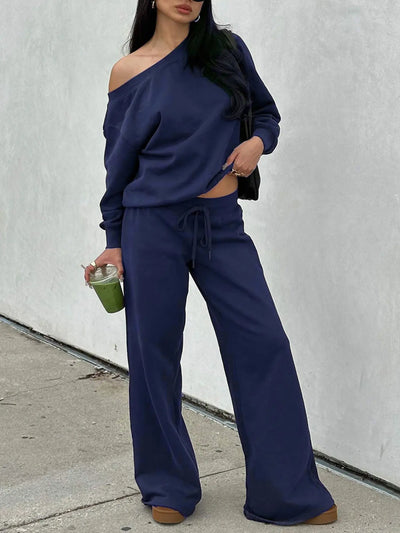 Roman Avell Off-Shoulder Lounge Set