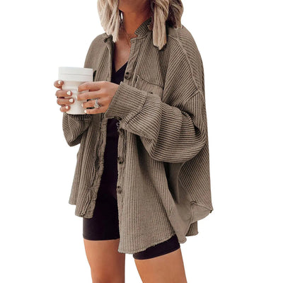 Roman Avell Waffle Knit Shacket