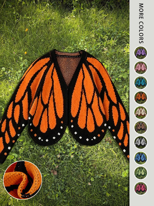 Roman Avell Butterfly Wings Knit Cardigan