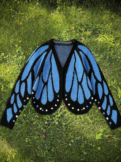 Roman Avell Butterfly Wings Knit Cardigan