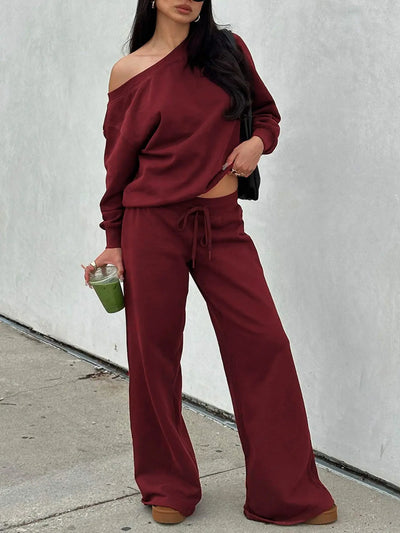 Roman Avell Off-Shoulder Lounge Set