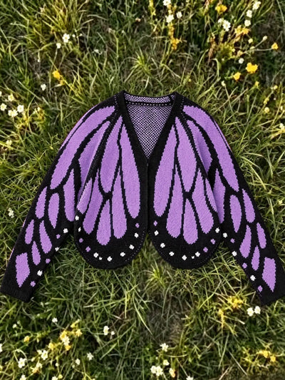 Roman Avell Butterfly Wings Knit Cardigan