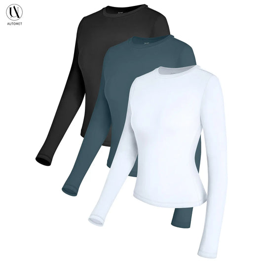 Roman Avell Long Sleeve Crop Tee 3-Pack