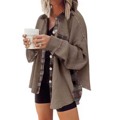 Roman Avell Waffle Knit Shacket