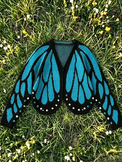 Roman Avell Butterfly Wings Knit Cardigan