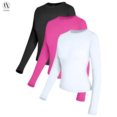 Roman Avell Long Sleeve Crop Tee 3-Pack