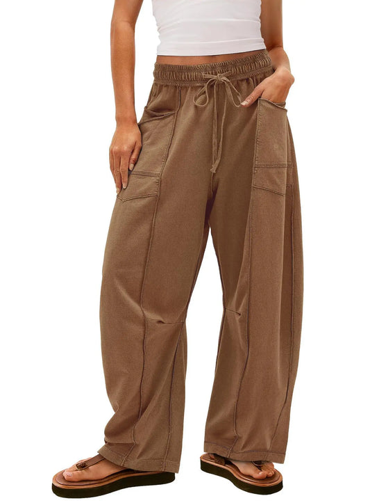 Roman Avell High-Waisted Barrel Pants