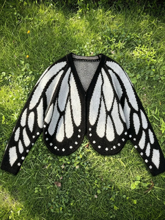 Roman Avell Butterfly Wings Knit Cardigan