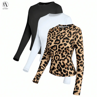 Roman Avell Long Sleeve Crop Tee 3-Pack