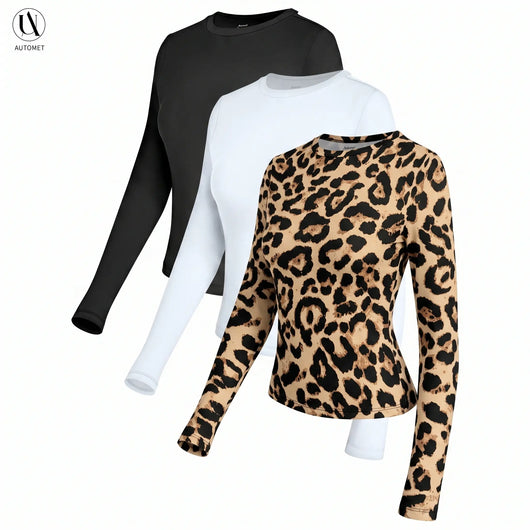 Roman Avell Long Sleeve Crop Tee 3-Pack