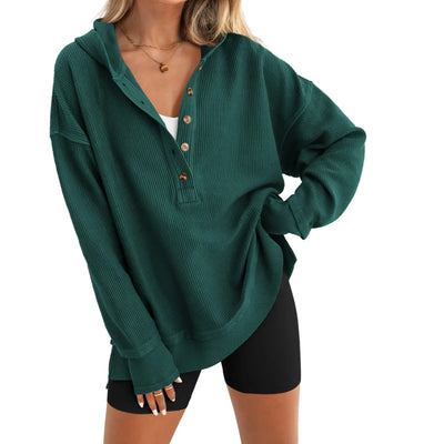 Roman Avell Oversized Quarter-Button Pullover