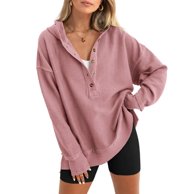 Roman Avell Oversized Quarter-Button Pullover