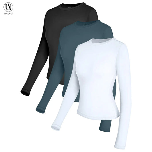 Roman Avell Long Sleeve Crop Tee 3-Pack