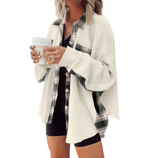 Roman Avell Waffle Knit Shacket