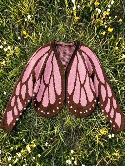 Roman Avell Butterfly Wings Knit Cardigan