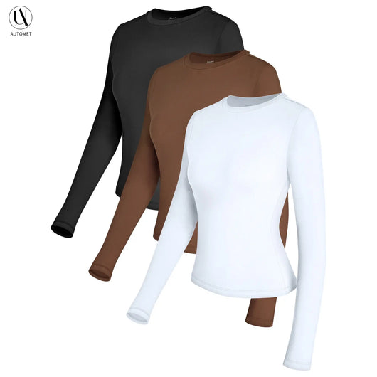 Roman Avell Long Sleeve Crop Tee 3-Pack