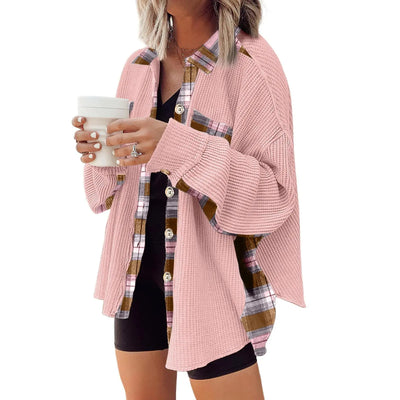 Roman Avell Waffle Knit Shacket