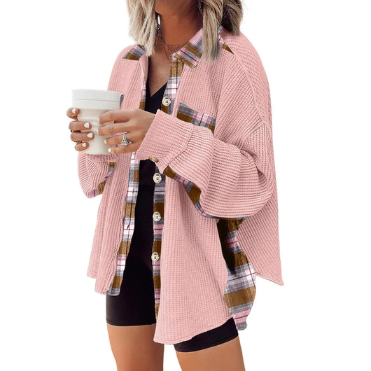 Roman Avell Waffle Knit Shacket