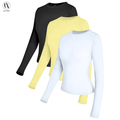 Roman Avell Long Sleeve Crop Tee 3-Pack